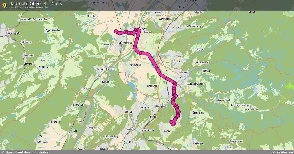 Fahrradroute Oberriet – Göfis
