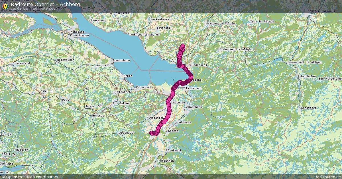Fahrradroute Oberriet – Achberg