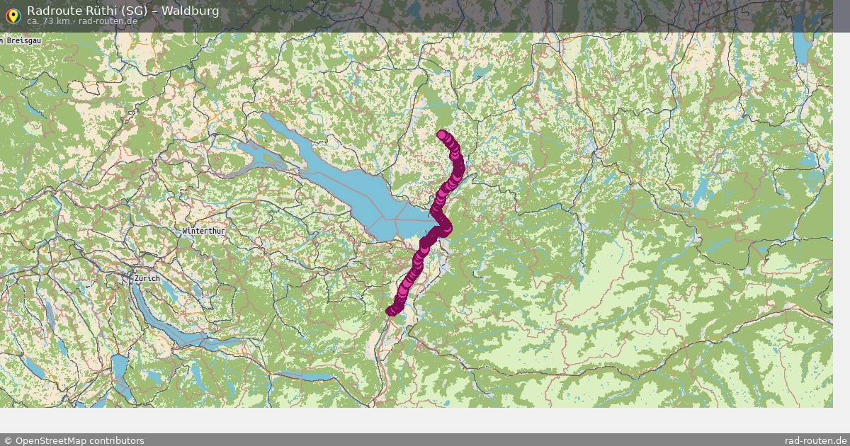Fahrradroute Rüthi (Sg) – Waldburg