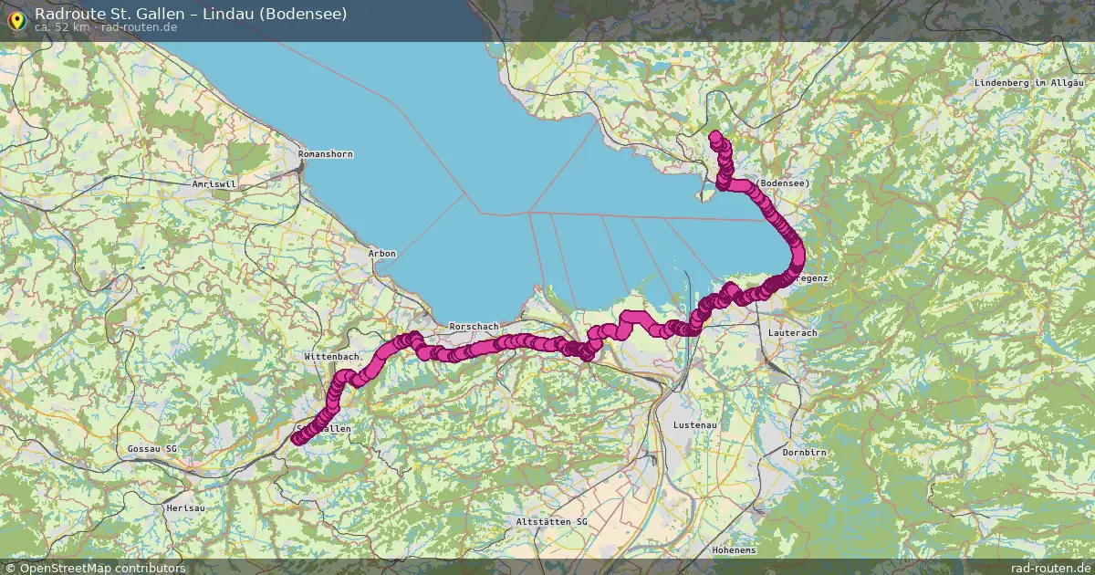 Radtour St. Gallen – Lindau (Bodensee)