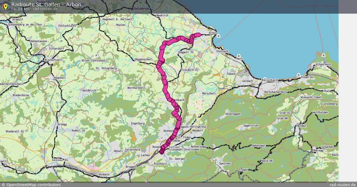 Fahrradroute St. Gallen – Arbon