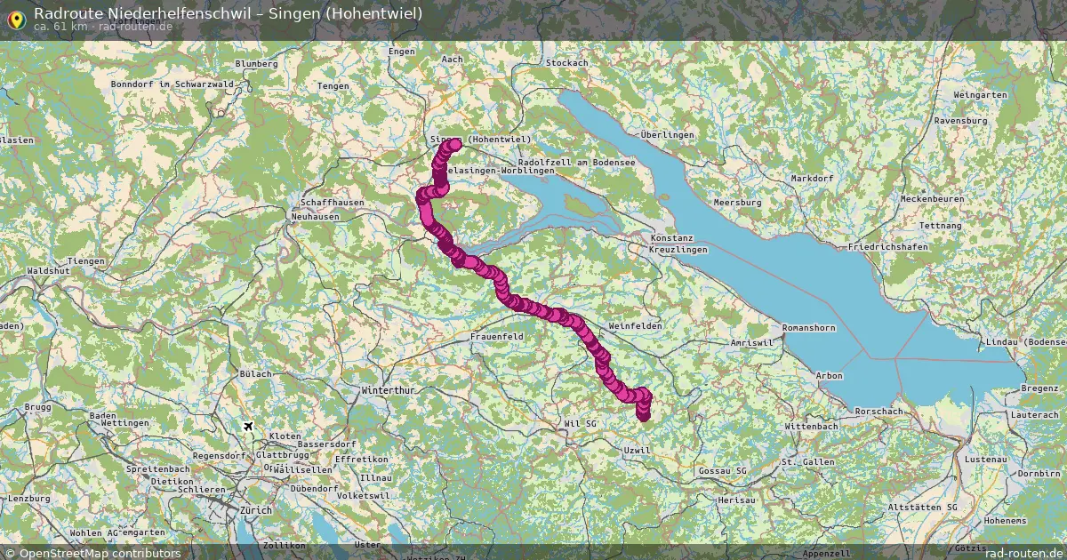 Radtour Niederhelfenschwil – Singen (Hohentwiel)