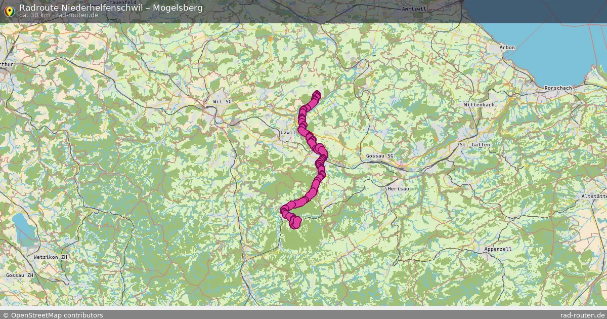 Radtour Niederhelfenschwil – Mogelsberg