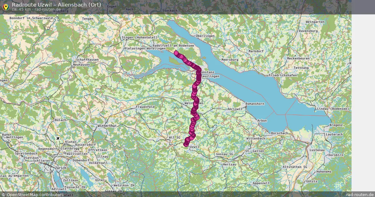 Radtour Uzwil – Allensbach (Ort)