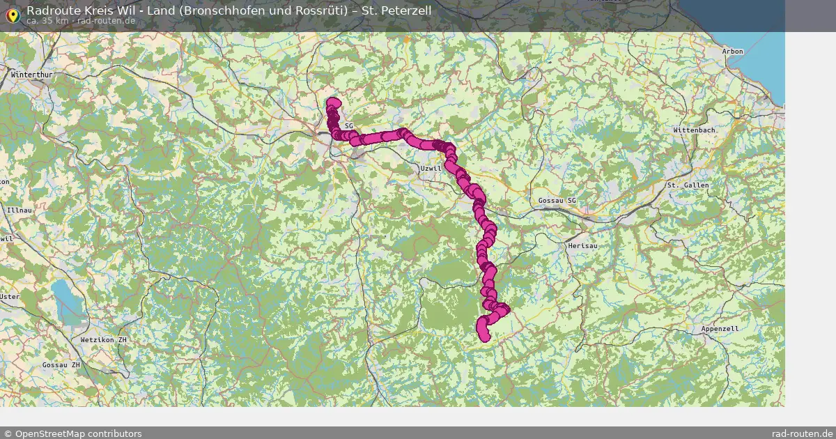 Radtour Kreis Wil - Land (Bronschhofen Und Rossrüti) – St. Peterzell