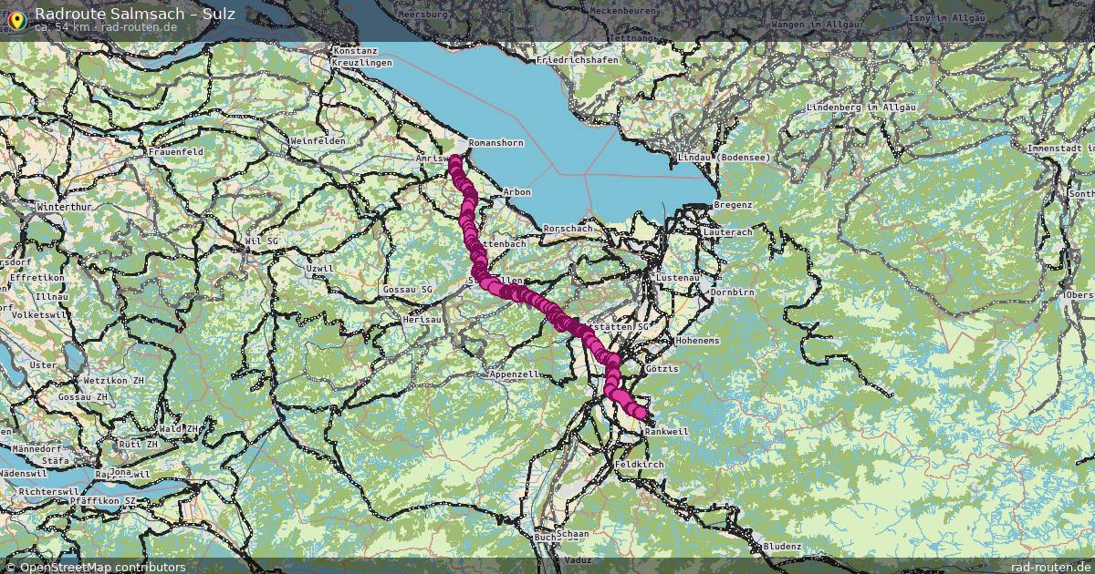 Fahrradroute Salmsach – Sulz