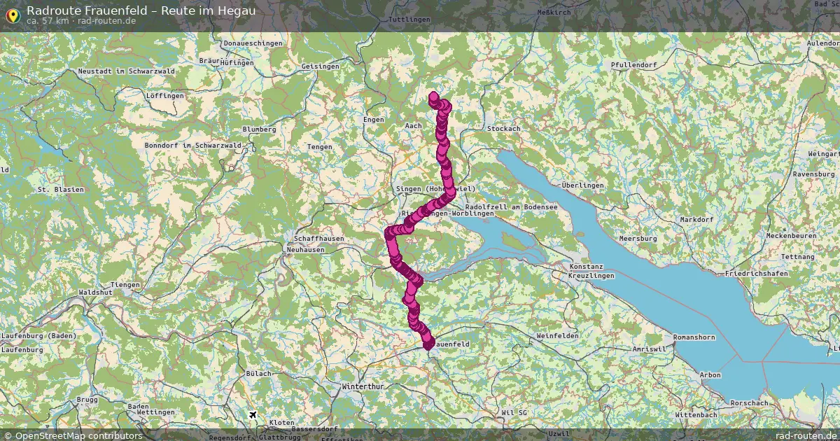 Fahrradroute Frauenfeld – Reute Im Hegau (57 km) – Rad-Routen.de