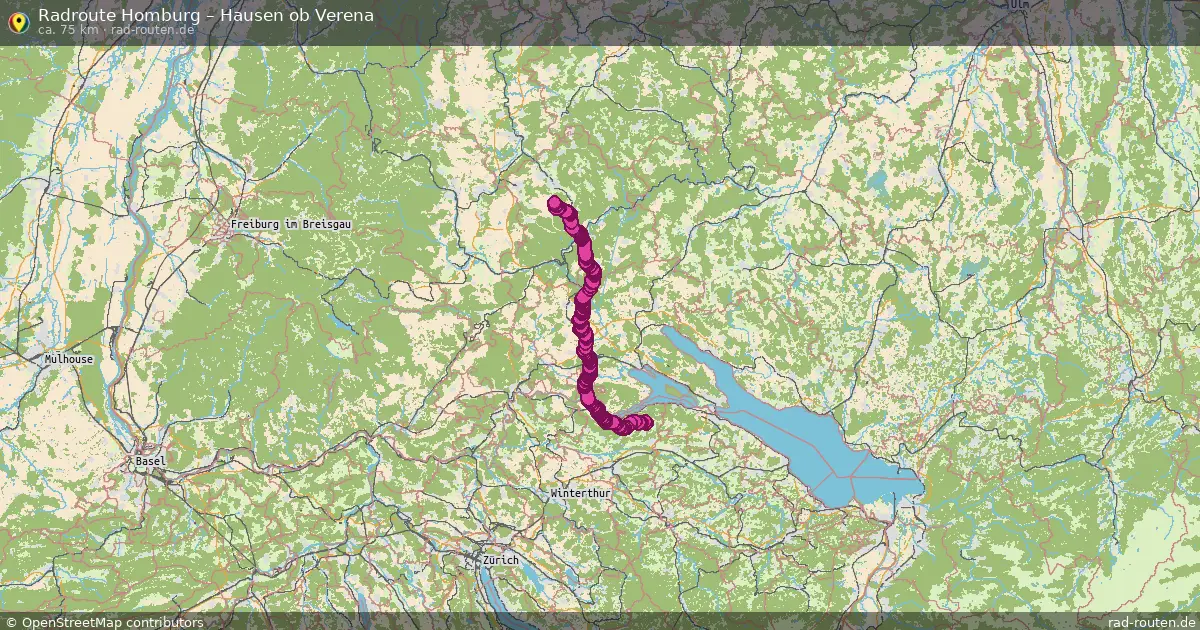 Fahrradroute Homburg – Hausen Ob Verena (75 km) – Rad-Routen.de