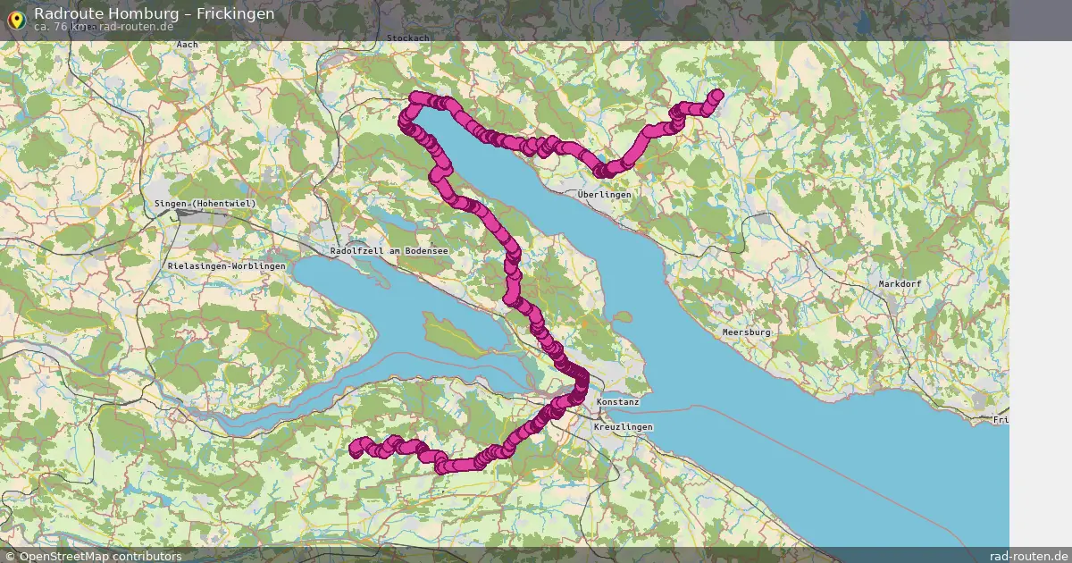 Fahrradroute Homburg – Frickingen (69 km) – Rad-Routen.de