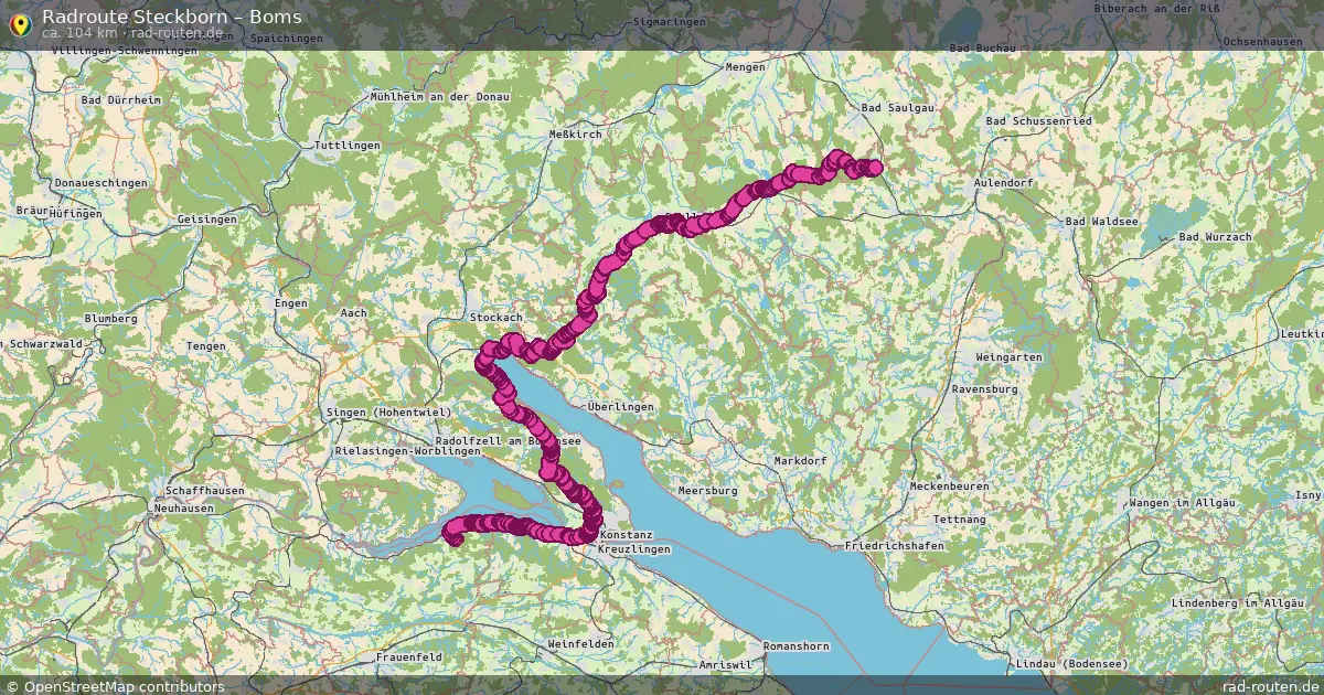 Fahrradroute Steckborn – Boms (104 km) – Rad-Routen.de