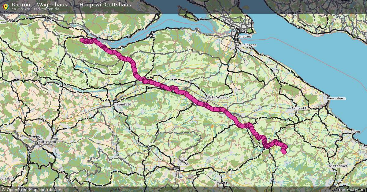Fahrradroute Wagenhausen – Hauptwil-Gottshaus