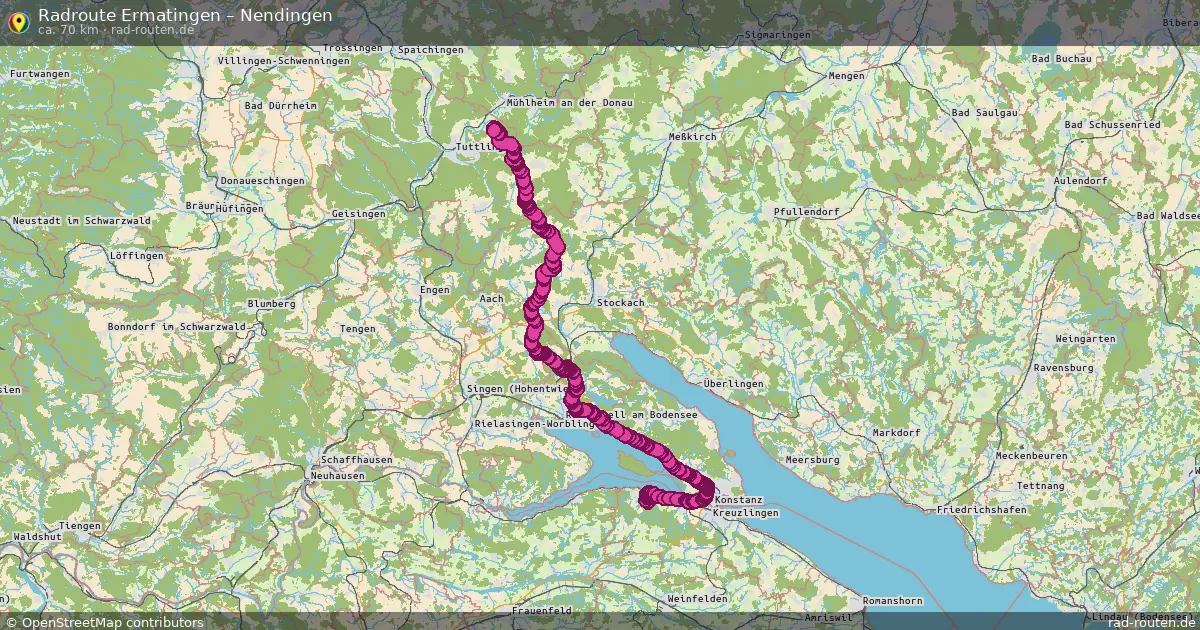 Fahrradroute Ermatingen – Nendingen (70 km) – Rad-Routen.de