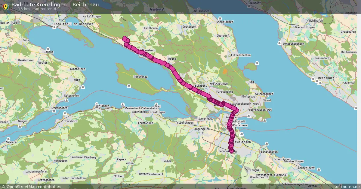 Fahrradroute Kreuzlingen – Reichenau (16 km) – Rad-Routen.de