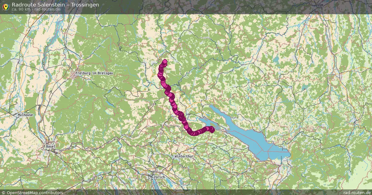Fahrradroute Salenstein – Trossingen (90 km) – Rad-Routen.de