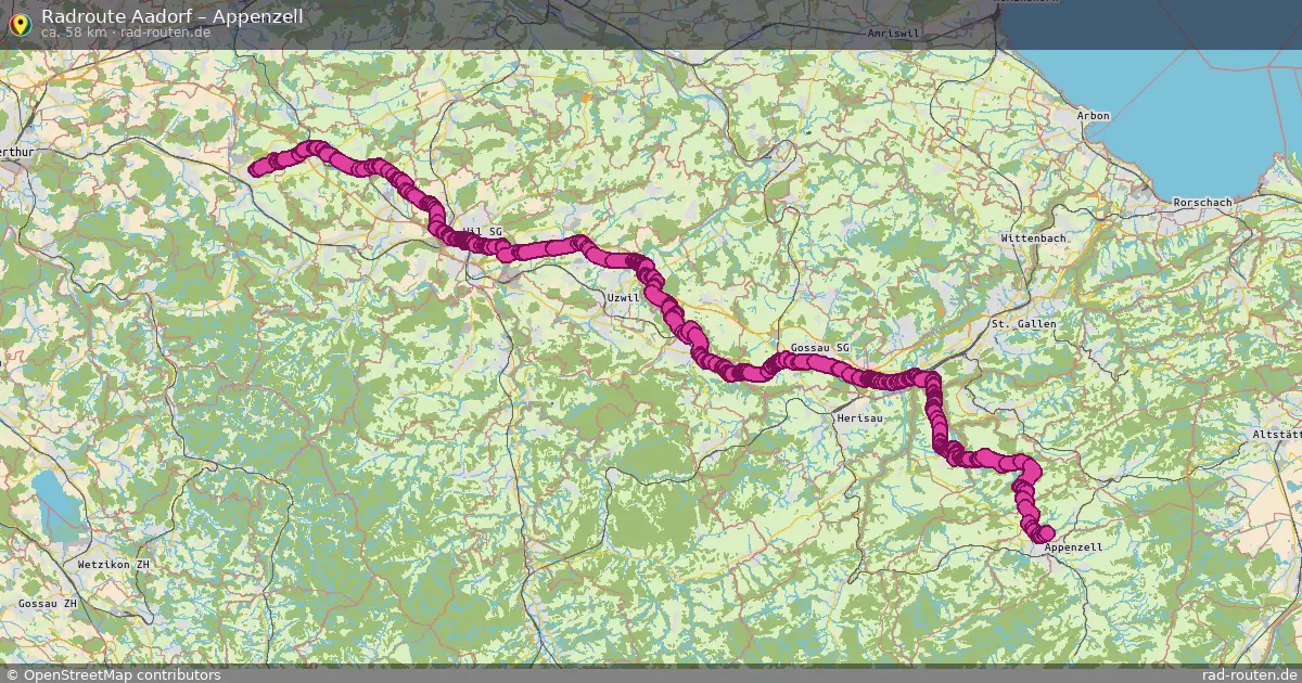 Radtour Aadorf – Appenzell