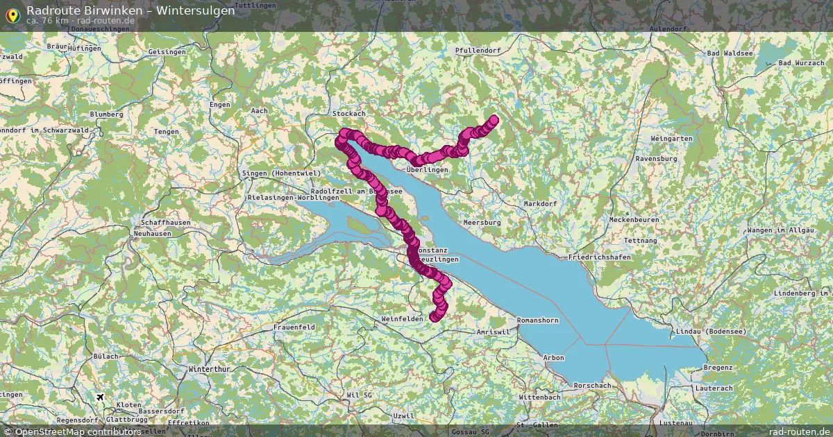Fahrradroute Birwinken – Wintersulgen (76 km) – Rad-Routen.de