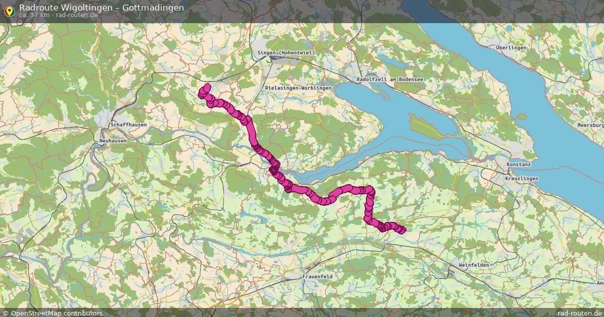 Fahrradroute Wigoltingen – Gottmadingen (37 km) – Rad-Routen.de