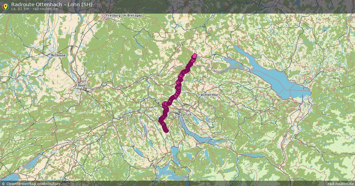 Fahrradroute Ottenbach – Lohn (Sh) (82 km) – Rad-Routen.de