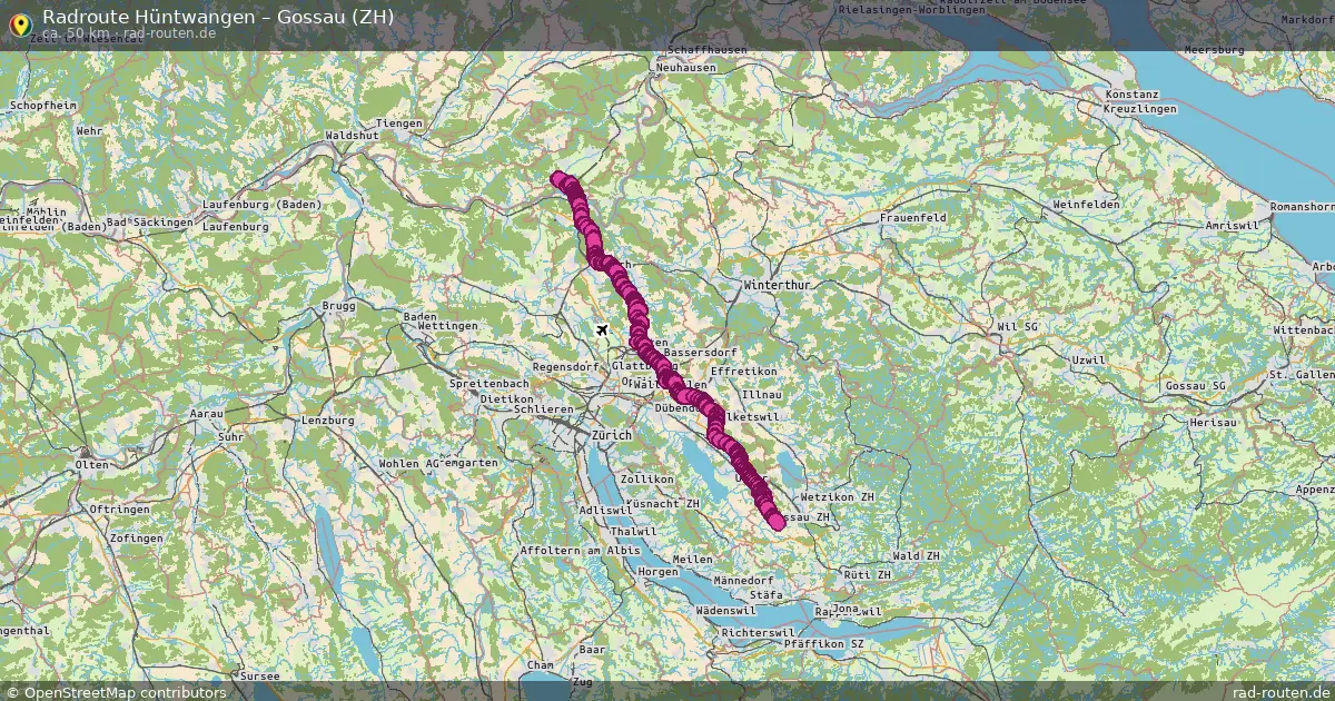 Radtour Hüntwangen – Gossau (Zh)
