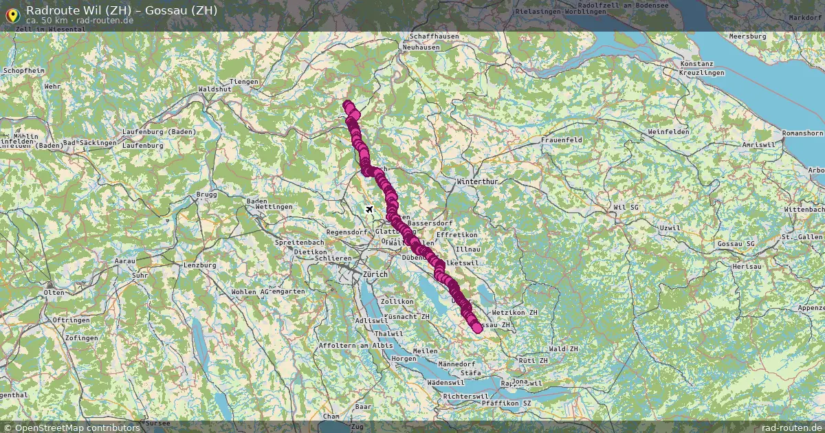 Radtour Wil (Zh) – Gossau (Zh)