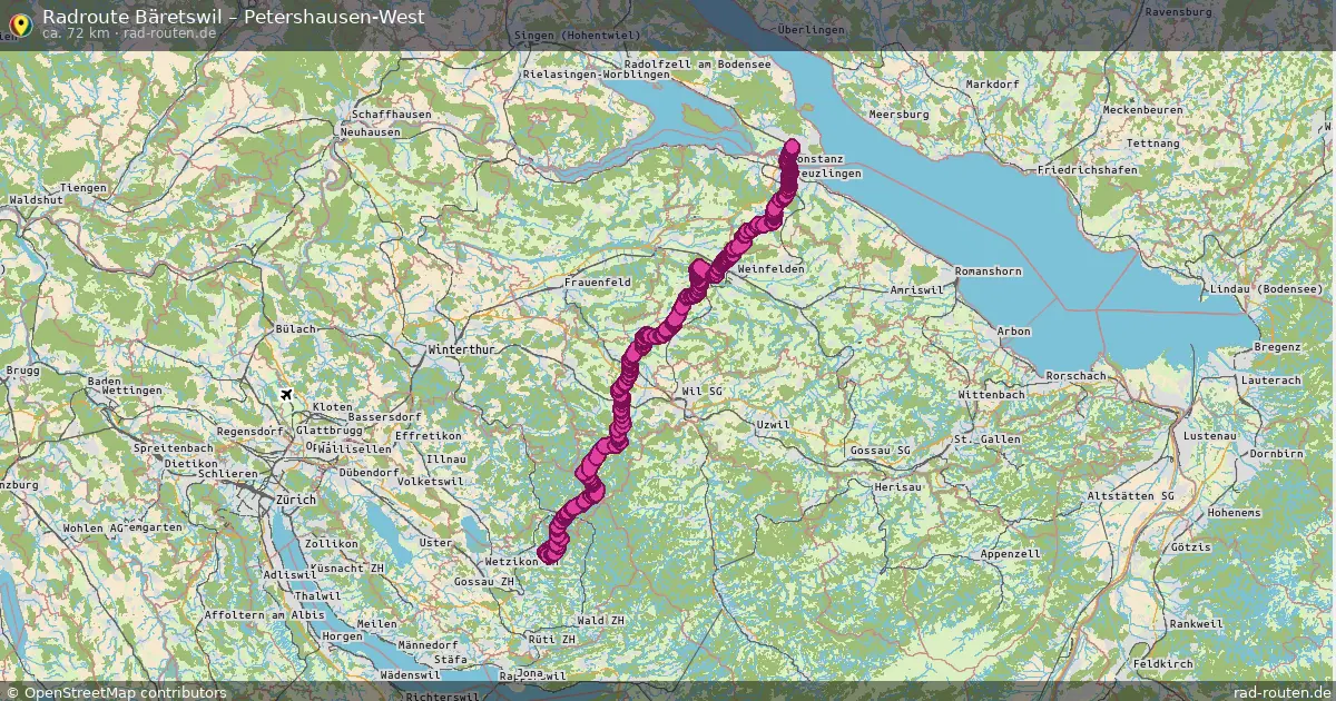 Radtour Bäretswil – Petershausen-West