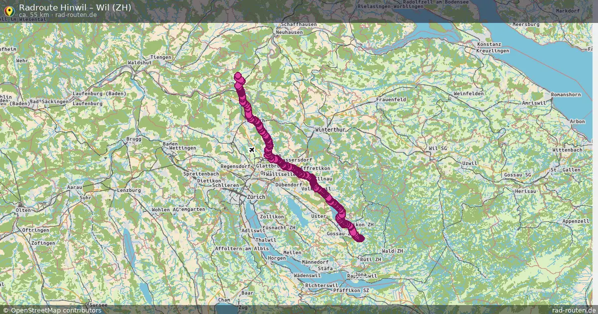 Radtour Hinwil – Wil (Zh)