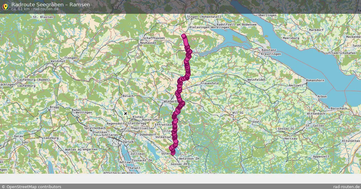 Fahrradroute Seegräben – Ramsen (61 km) – Rad-Routen.de