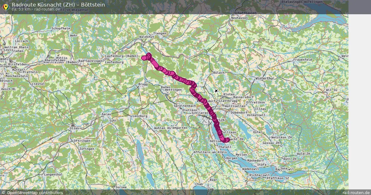 Radtour Küsnacht (Zh) – Böttstein