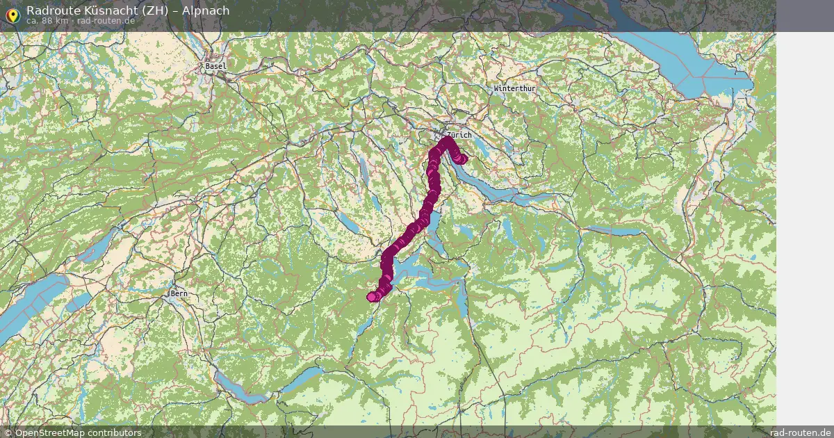 Radtour Küsnacht (Zh) – Alpnach