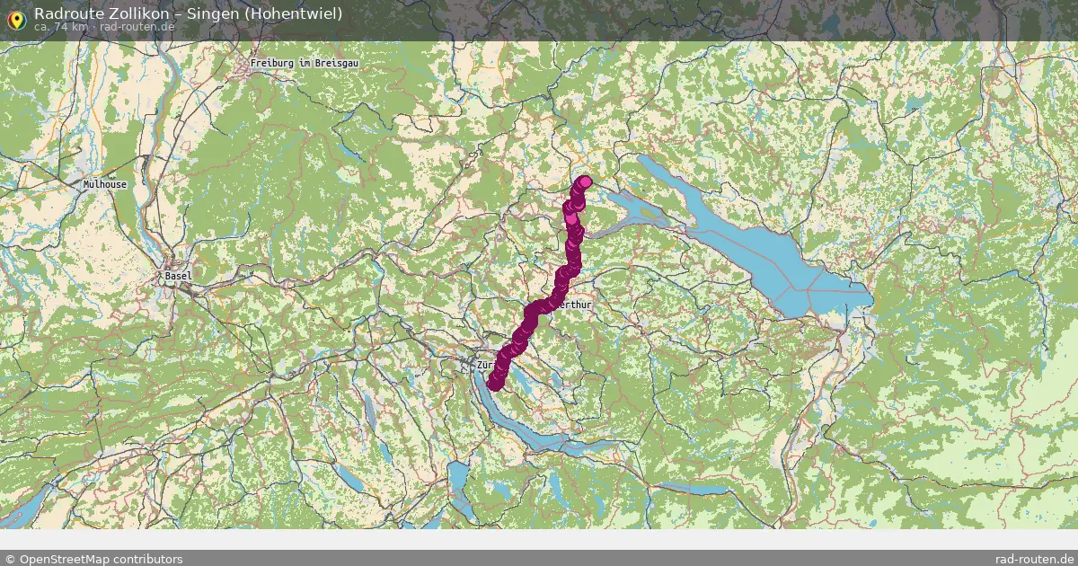 Radtour Zollikon – Singen (Hohentwiel)