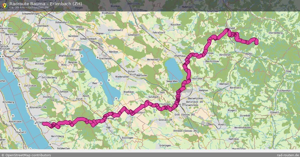 Radtour Bauma – Erlenbach (Zh)