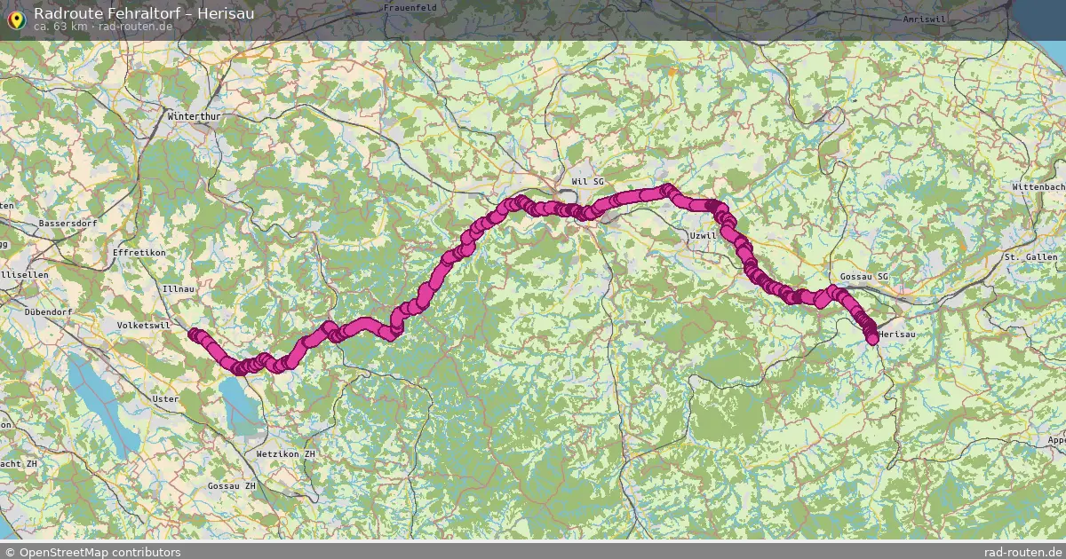 Radtour Fehraltorf – Herisau