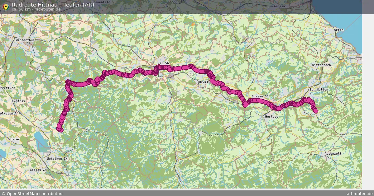 Radtour Hittnau – Teufen (Ar)