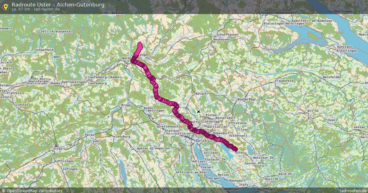 Radtour Uster – Aichen-Gutenburg