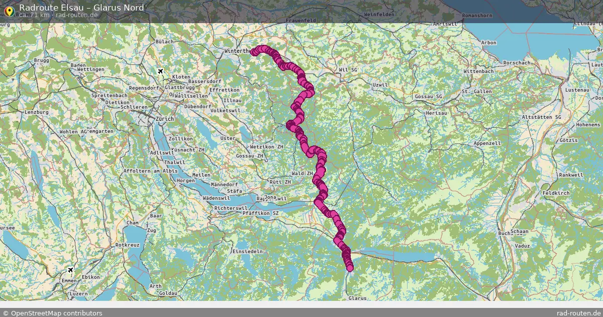 Radtour Elsau – Glarus Nord