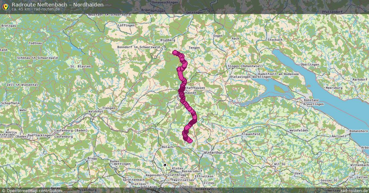 Fahrradroute Neftenbach – Nordhalden