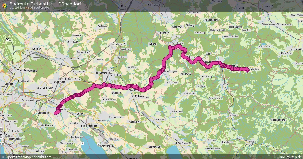 Radtour Turbenthal – Dübendorf