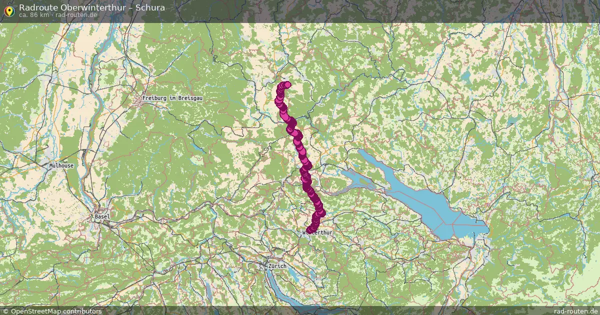 Fahrradroute Oberwinterthur – Schura (86 km) – Rad-Routen.de