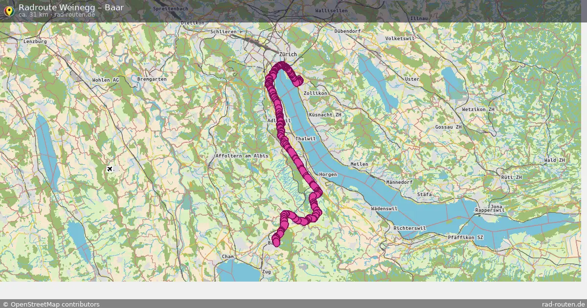 Fahrradroute Weinegg – Baar (33 km) – Rad-Routen.de