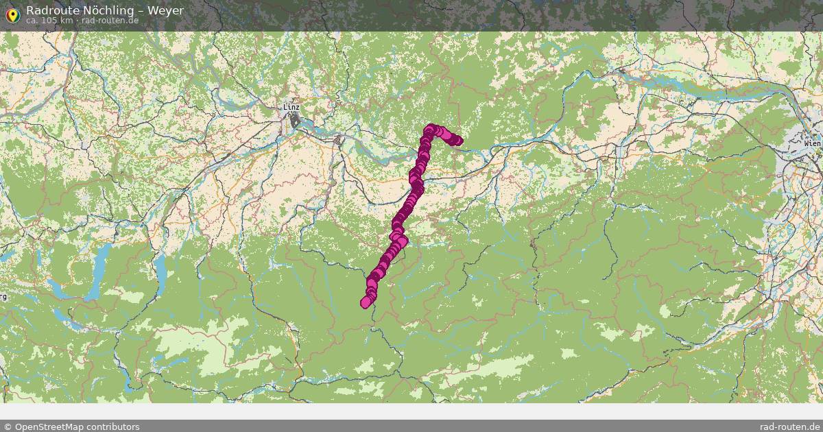 Fahrradroute von Nöchling nach Weyer