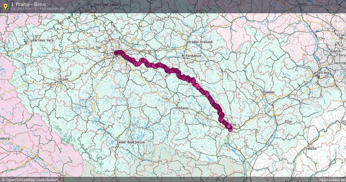 1 Praha - Brno (1) – Fernradroute auf Rad-Routen.de