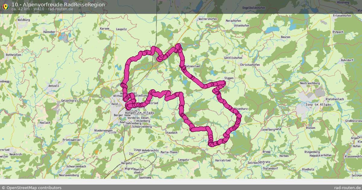 10 - Alpenvorfreude RadReiseRegion (WA10) – Fernradroute auf Rad-Routen.de