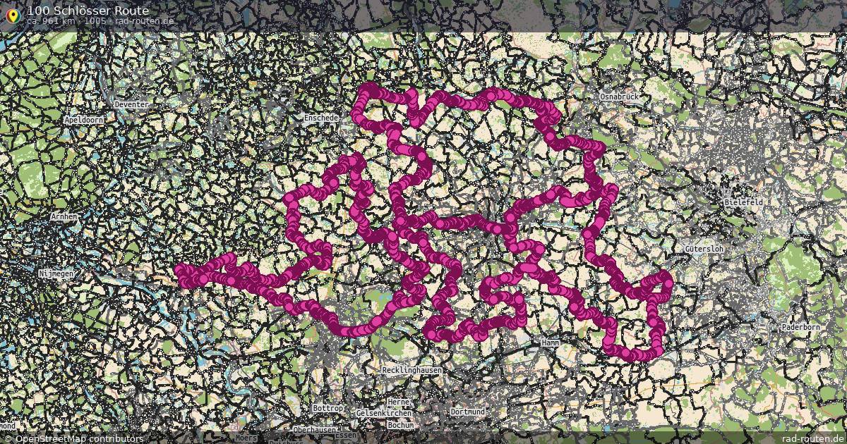 100 Schlösser Route (100S) – Fernradroute auf Rad-Routen.de