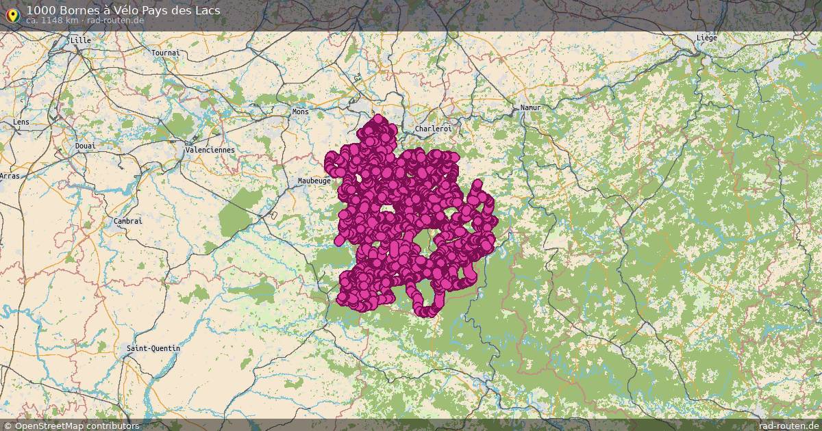 1000 Bornes à Vélo Pays des Lacs – Fernradroute auf Rad-Routen.de