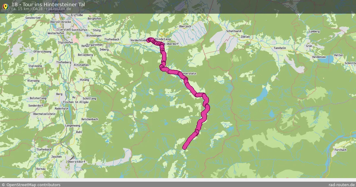 18 - Tour ins Hintersteiner Tal (OA18) – Fernradroute auf Rad-Routen.de