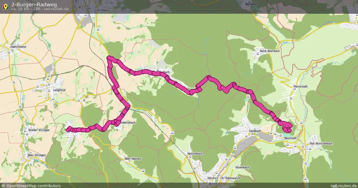 2-Burgen-Radweg (2BR) – Fernradroute auf Rad-Routen.de