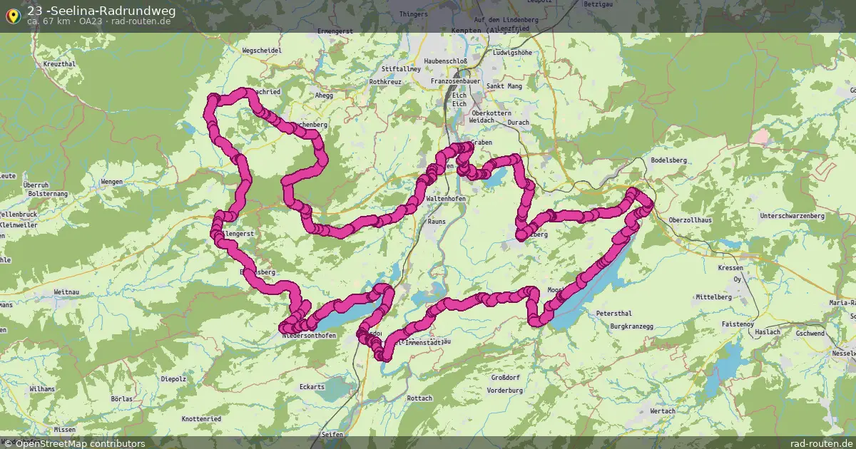 23 -Seelina-Radrundweg (OA23) – Fernradroute auf Rad-Routen.de