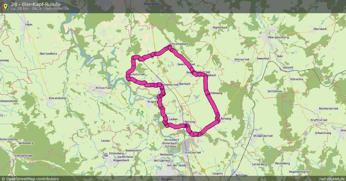 28 - Iller-Kapf-Runde (OA28) – Fernradroute auf Rad-Routen.de