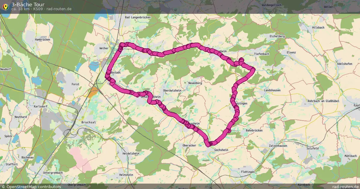 3-Bäche Tour (KS09) – Fernradroute auf Rad-Routen.de