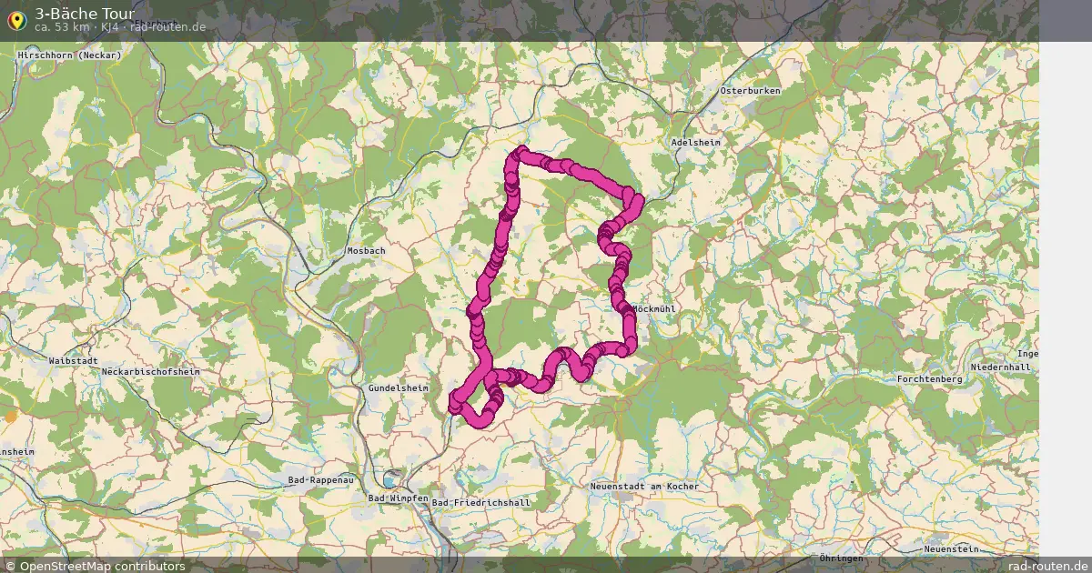 3-Bäche Tour (KJ4) – Fernradroute auf Rad-Routen.de